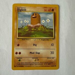 Vintage Pokemon Diglett Playing Card